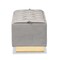 Baxton Studio Powell Glam and Luxe Grey Velvet Fabric and Gold PU Leather Storage Ottoman 175-11236-Zoro - alternate 9